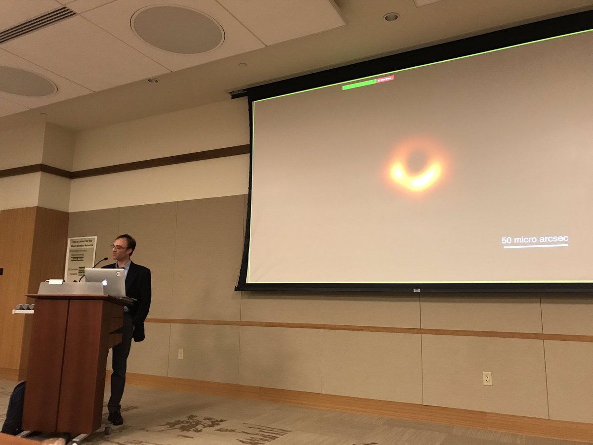 Shep Doeleman, director of the Event Horizon Telescope, #Time100, and Moore Foundation grantee. First ever photograph of a black hole. Presenting to Moore staff.