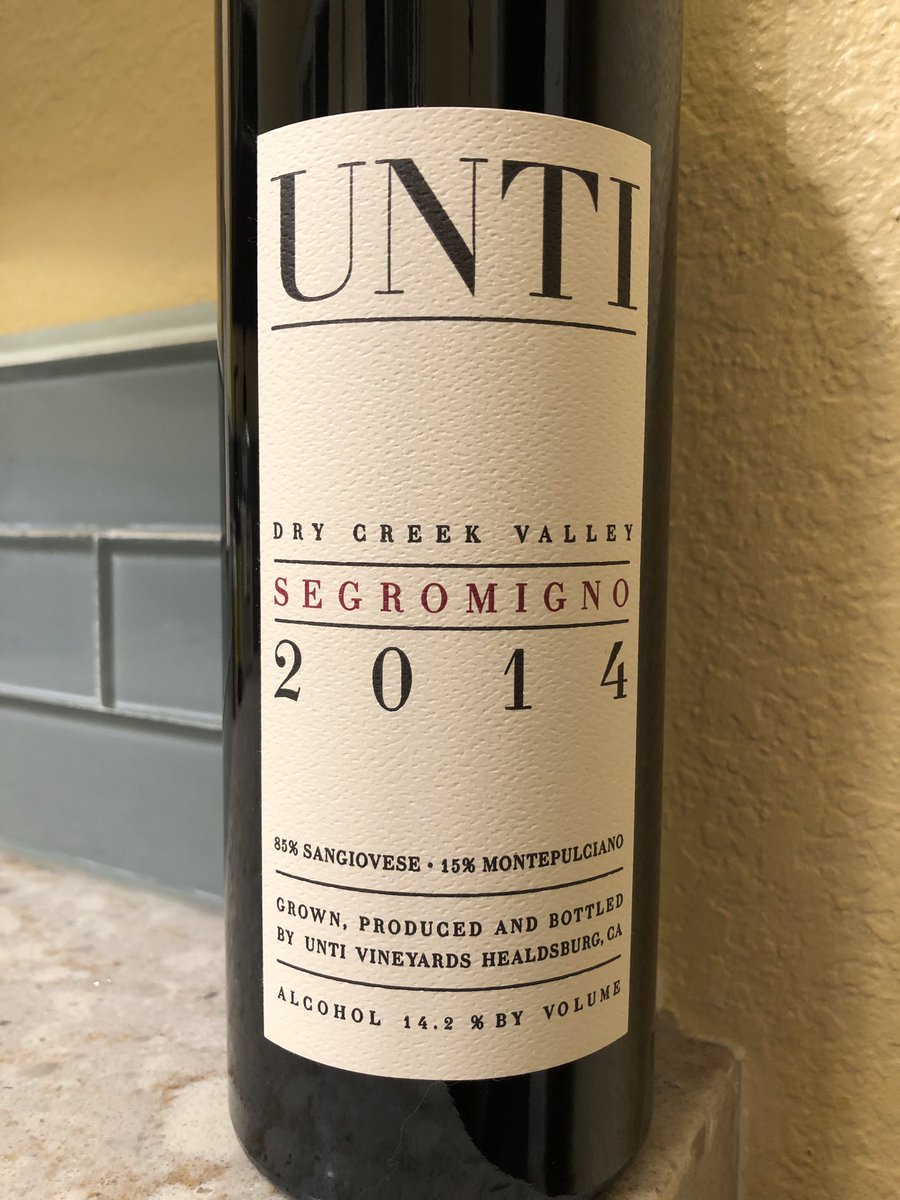 AffordCollector's tweet photo. 2014 @UntiVineyards @drycreekvalley @sonomavintners #Segromigno #Sangiovese #Montepulciano bright ruby, in color. plum, cherry, currant, roma tomato, earth, leather, spice, pepper, allspice. a savory note arrives on the finish. $28 https://t.co/NfYfLXajKV