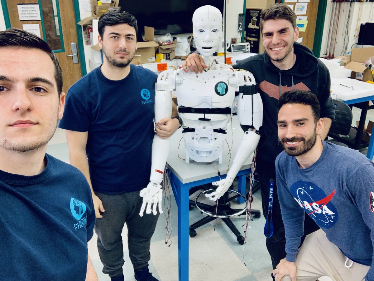 phoenixrobotics's tweet image. Almost ready for the Makerfaire on April 27th! #robotics #engineering #innovate #physics #electronics #raspberrypi #xboxkinect #vision #programming #speech #3dprinter #pla #software #mechanical #design #arduino #hitec #servo #ai #inmoov #teamwork #gcc #phoenixrobotics