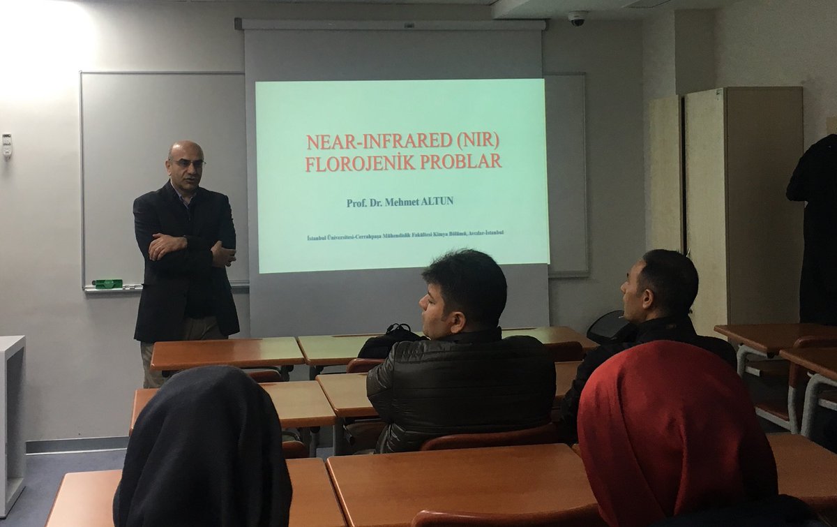 İstanbul Üniversitesi Öğretim Üyesi Prof. Dr. Mehmet Altun “Near Infrared (NIR) Florojek Problar” konulu sunumuyla Getamer’de, kendisine teşekkür ederiz..☘️ #GETAMER #istka