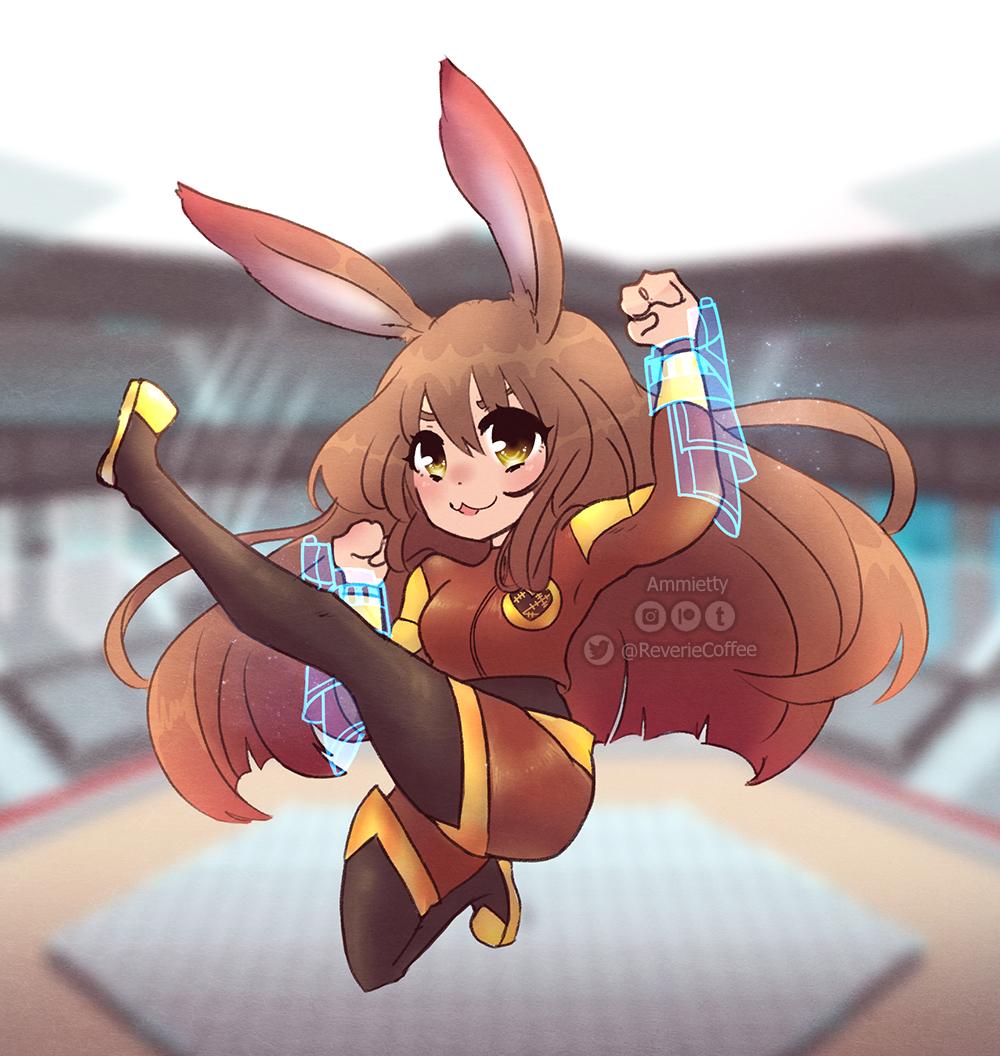 I'm so very happy Velvet is in <a href="/RWBYAmityArena/">RWBY: Amity Arena</a> that I had to draw it right away!! She's actually the real reason I decided to play cuz I knew she'd appear~ One day I'll have her in-game too!! ♥️ #RWBY