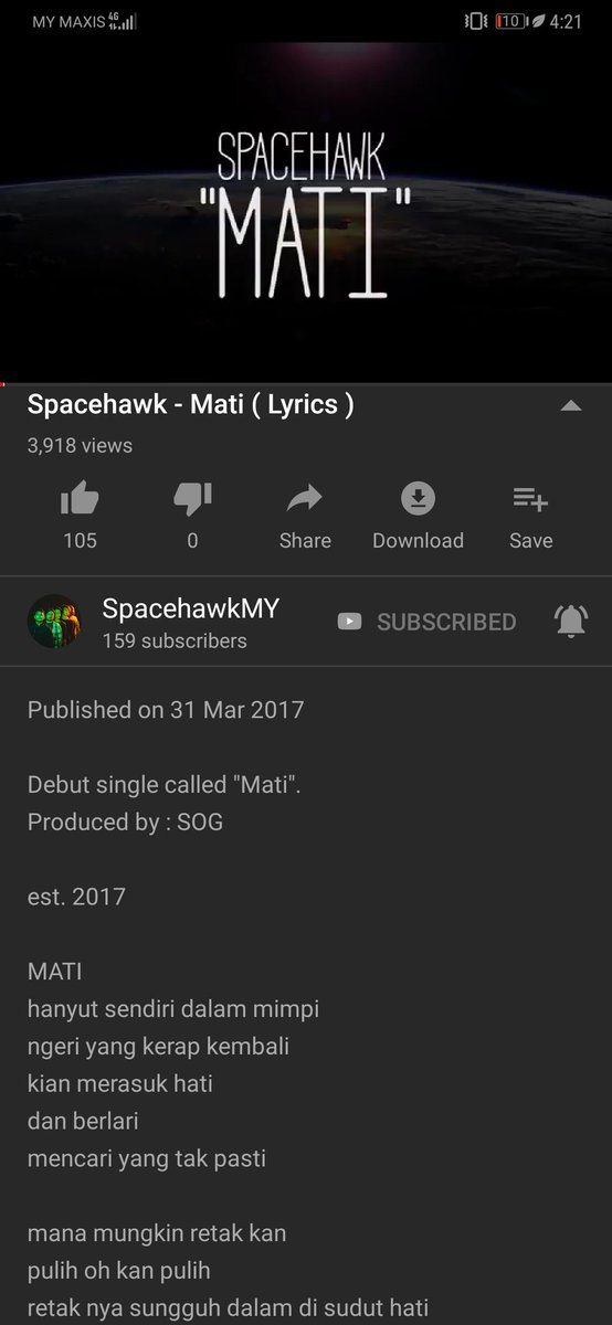 Fuhhh. Terima kasih kepada yg dah mendengar/menonton. Teruskan sebar. Thank youuuu 🙏