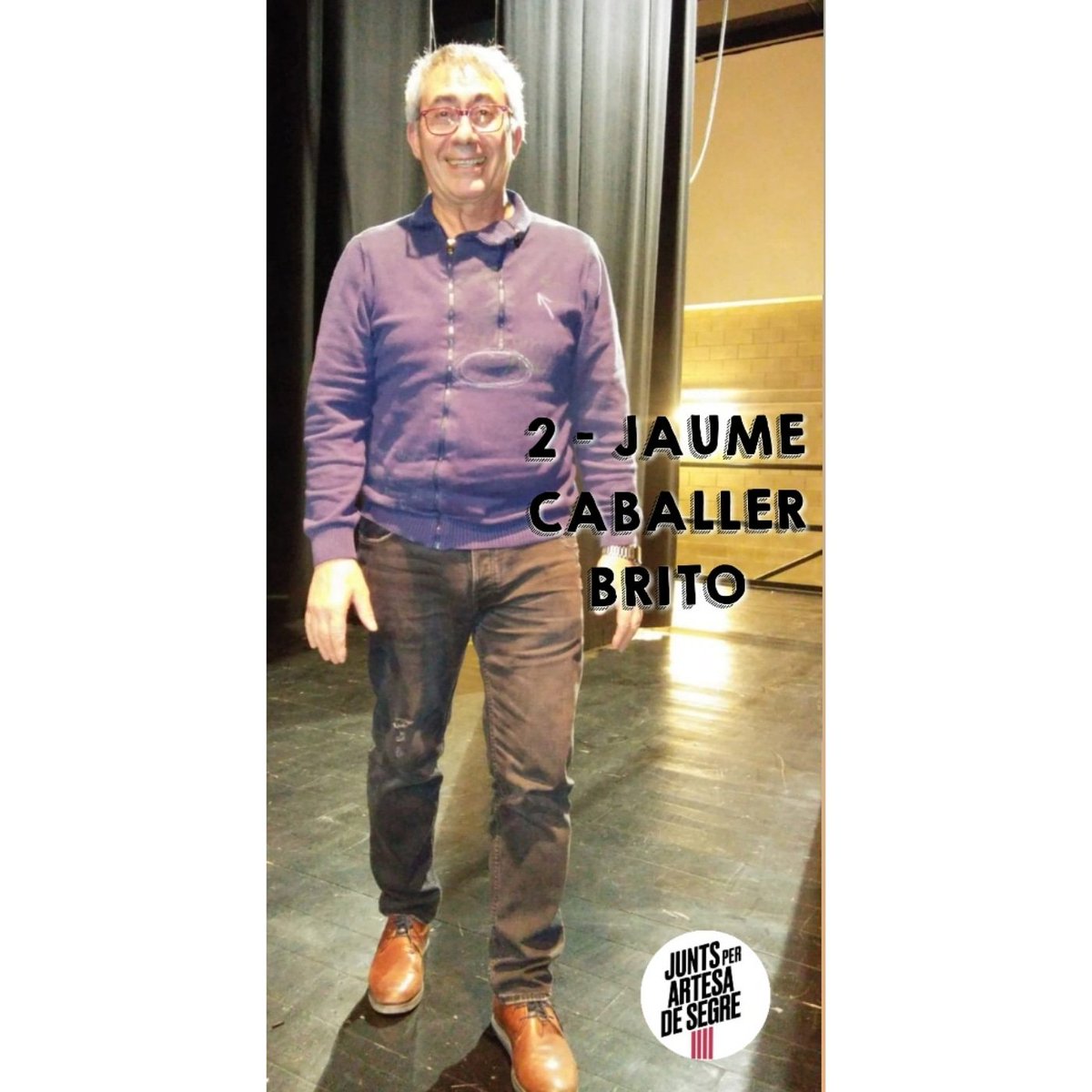 JuntsxArtesa's tweet photo. 2 - Jaume Caballer Brito: "Ens queda molta feina per fer, vull continuar treballant pel poble" https://t.co/zIucmef1LI