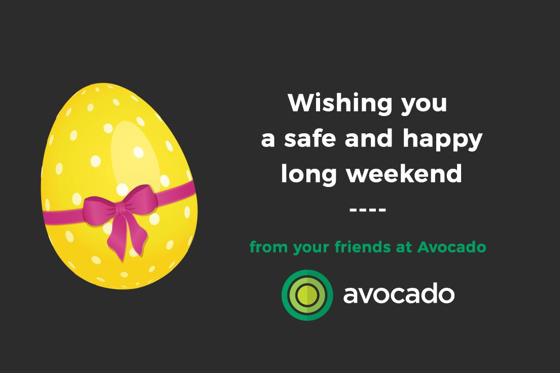 From everyone here at Avocado, we wish you an #eggcellent long weekend!

#Easter #EasterEggs #Holiday #Chocolate #Sydney
