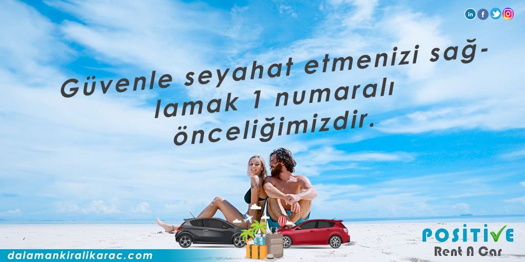 Güvenle seyahat etmenizi sağlamak 1 numaralı önceliğimizdir. #kiralıkarabadalaman #dalamanairporttransfer #dalamanhavaalanı dalamankiralikarac.com