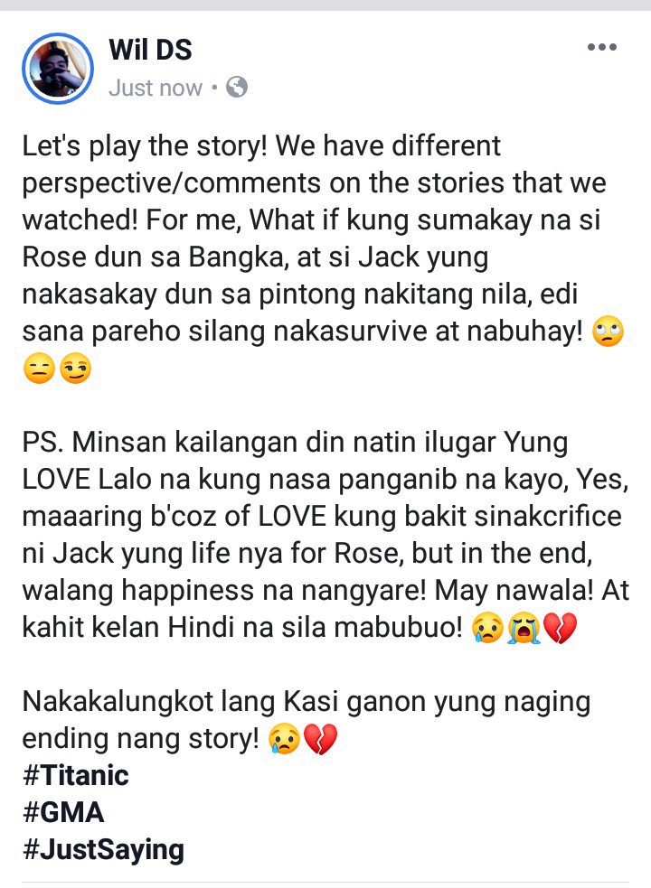 Wil_DS27's tweet photo. Maybe they LOVE each other kaya hindi nila maiwan ang isa't isa!

#titaniconGMA
#Jack&amp;Rose https://t.co/OwTv5XScPs