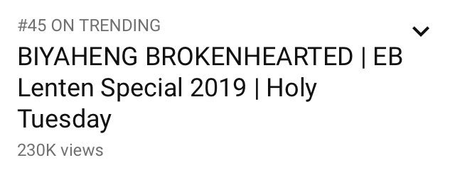 Byaheng Broken Hearted
230k views | #45 Trending 

🔗 youtu.be/fmr1WXfrmfU
<a href="/mainedcm/">Maine Mendoza</a>  | #MaineMendoza