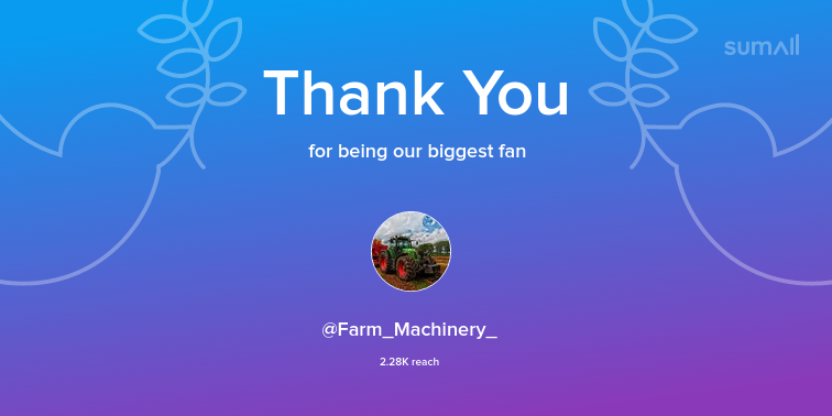 Our biggest fans this week: <a href="/Farm_Machinery_/">Anthony Mackay 🏴󠁧󠁢󠁳󠁣󠁴󠁿</a>. Thank you! via sumall.com/thankyou?utm_s…