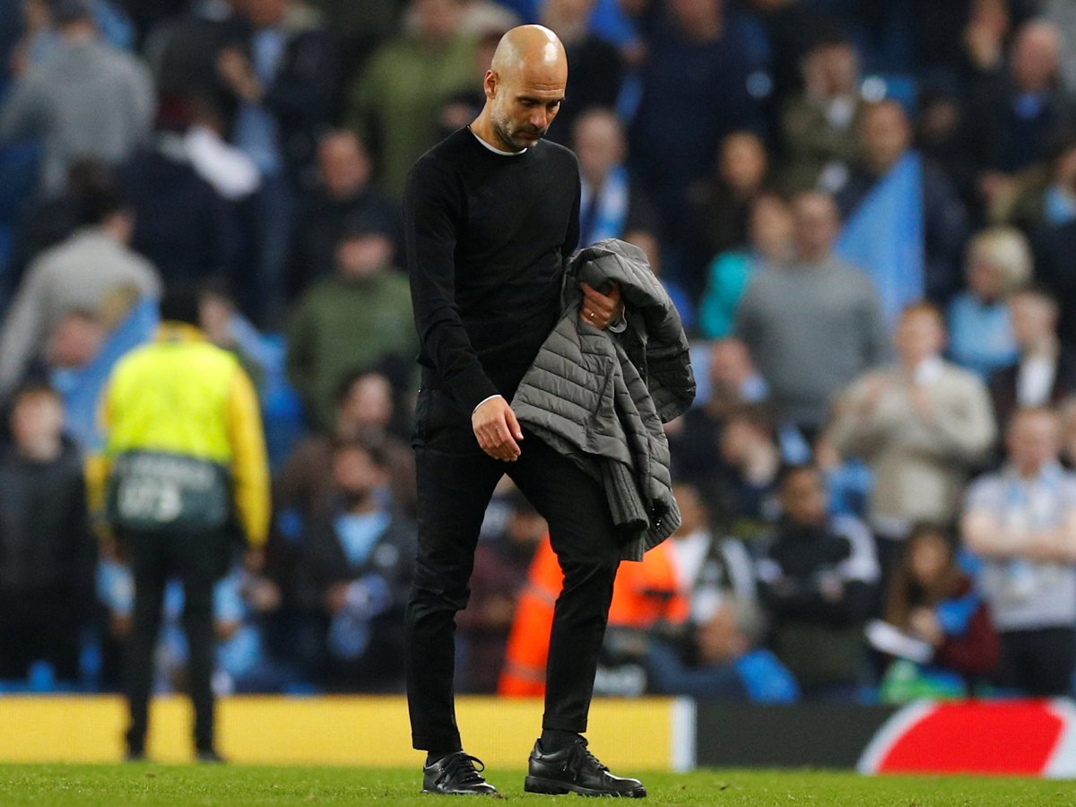 timesofindia's tweet image. Pep Guardiola vows @ManCity will 'stand up' in @premierleague title race after 'cruel' @ChampionsLeague exit 

READ: toi.in/ILHSkY/a24gk  

#cityspurs #ManCity #EPL #ChampionsLeague