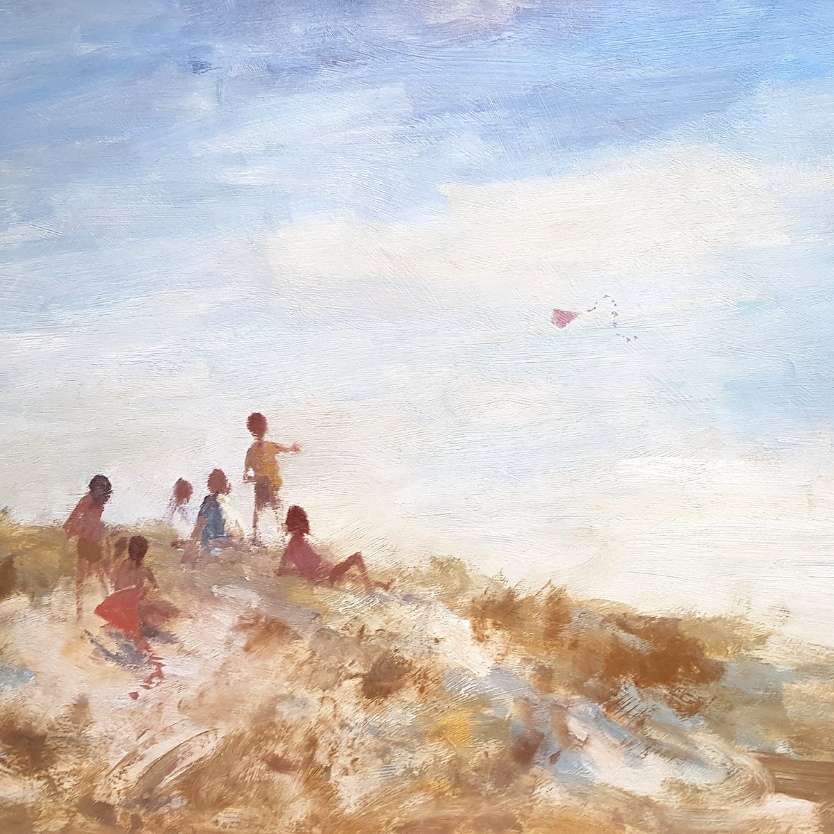 HaynesFineArt's tweet photo. Detail from a rather sunny and happy painting titled 'Playing on the Dunes, Palling. Norfolk' by Edward Brian Seago, British 1910 - 1974.
Signed, oil on canvas 20 x 30 inches.
Read more https://t.co/AN3x0NVdl7
#edwardseago
#palling
#norfolk
#palling
#sanddunes
#kite https://t.co/PYY71JNhU8