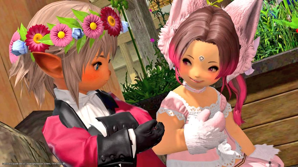 ToriFuminori's tweet photo. Warning: Cuteness levels are skyrocketing. 😋

Put the flower crown on my retainer for a few minutes just to take these photos. lol Its adorable.

#ffxiv #finalantasy https://t.co/WJQtjpssnD