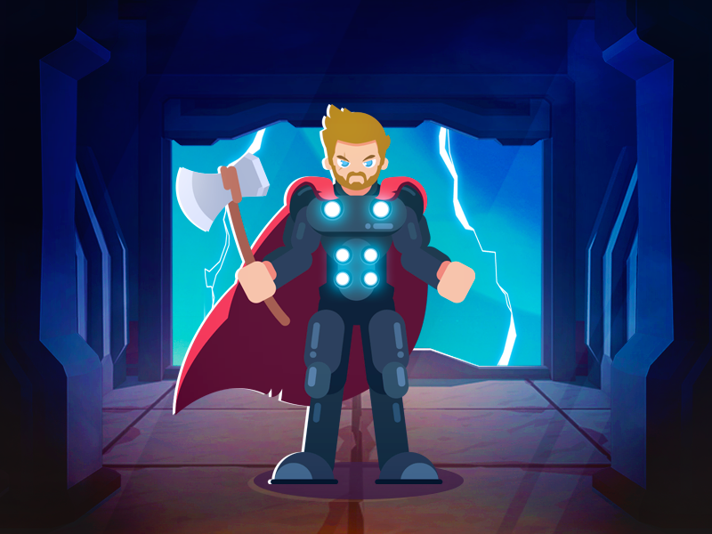 ink_theory's tweet photo. "Bring me Thanos!" #Thor #AvengersEndgame #art https://t.co/o2jrDvbaXr