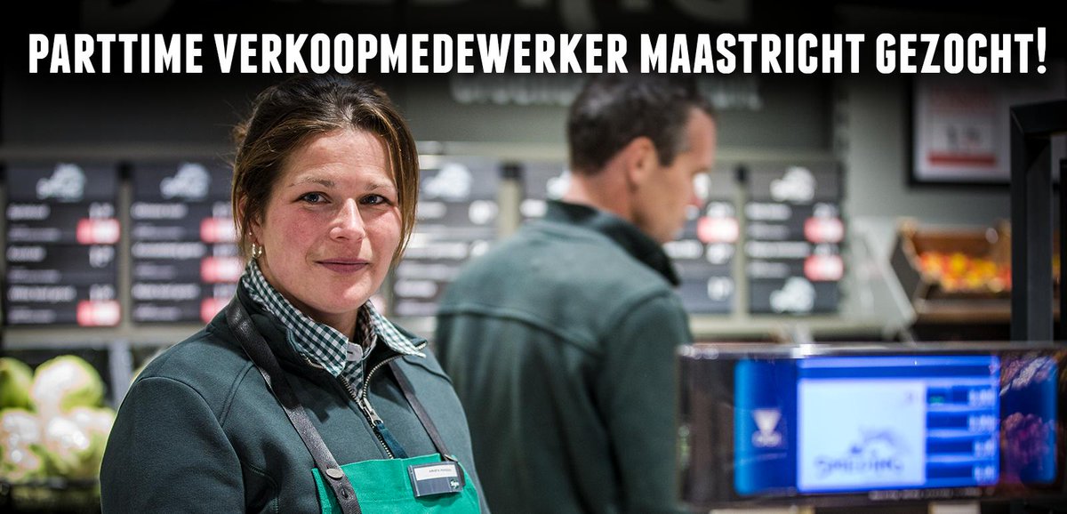 Ben je woonachtig in de omgeving van Maastricht en op zoek naar een bijbaan? Dan zijn wij op zoek naar jou! Als parttime verkoopmedewerker werk je mee op de groente- en fruitafdeling en ben je hét aanspreekpunt voor de klanten. Solliciteer direct via bit.ly/2Gv1grD