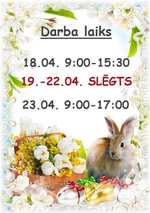 @TimerLatvija DARBA LAIKI pirms un pēc LIELDIENĀM!
🙂🐰