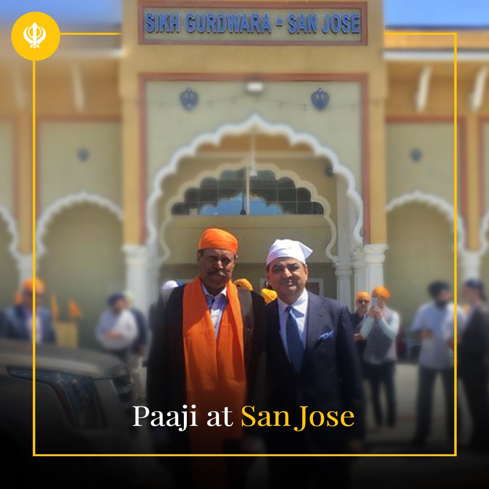 WeTheSikhs's tweet photo. @therealkapildev and Ajay Sethi seek blessings from the San Jose Gurudwara, California for the launch of their coffee-table book 'We the Sikhs'. https://t.co/d0OMQvZRhW