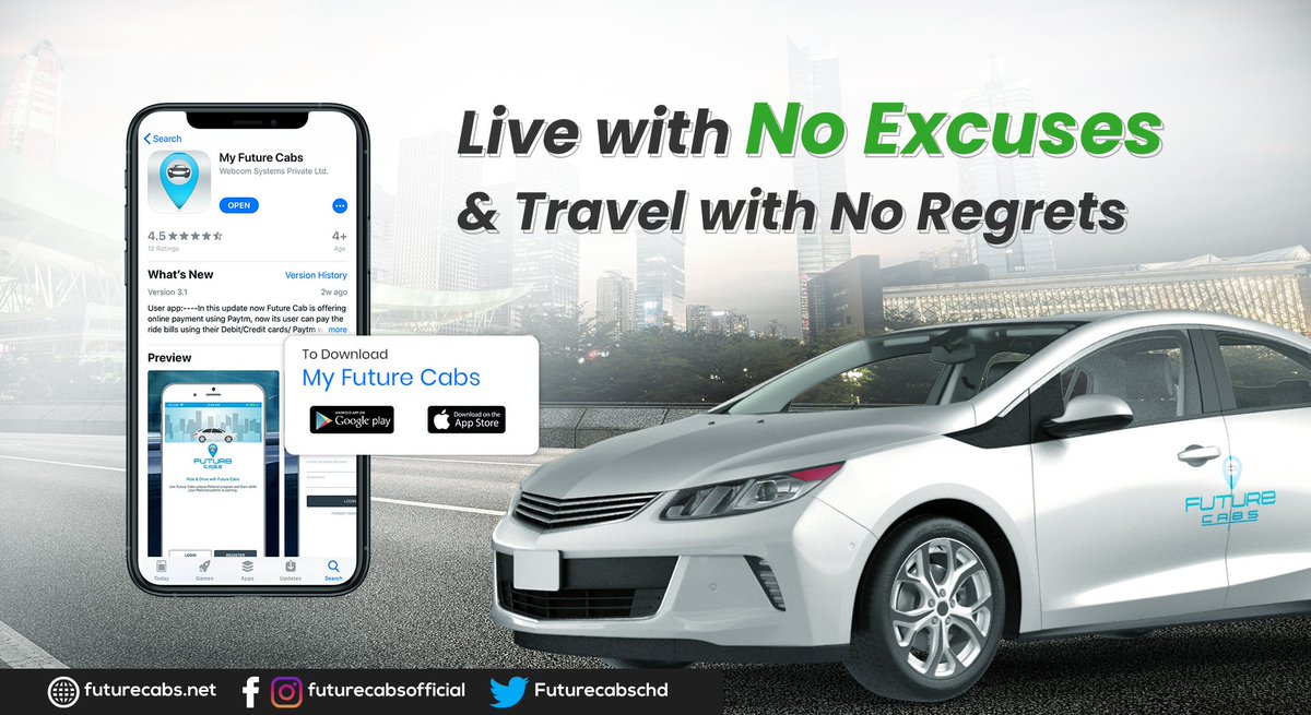 FutureCabsCHD's tweet photo. We at Future Cabs believe in providing hassle-free cab bookings.

So Ride with us and experience the change!!

For Android: https://t.co/oCd88yGQvs

For iOS: https://t.co/yMFMhAiD8u

#futurecabs #travel #taxibooking #cabbooking #chandigarh #mohali #tricity https://t.co/WiMaLh2BFD