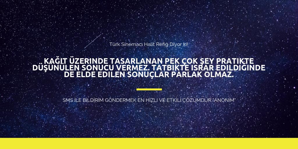 Türk Sinemacı Halit Refiğ Diyor ki!

Kağıt üzerinde tasarlanan pek çok şey pratikte düşünülen sonucu vermez. Tatbikte ısrar edildiğinde de elde edilen sonuçlar parlak olmaz.

#Perşembe #sms #eğitim #okul 
#öğretmen #öğrenci #ders #sınav 
#notlar #bilişimöğretmenleri