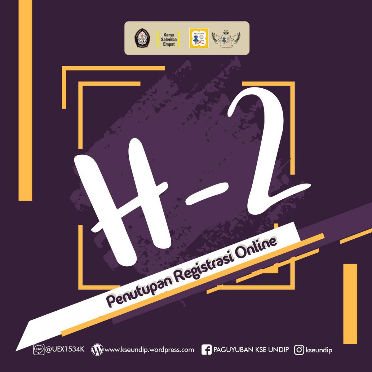 Hallo pemburu beasiswa!!!
Registrasi online Beasiswa KSE Nusantara untuk Universitas Diponegoro tinggal 2 hari lagii
Segera lengkapi berkas kalian di beasiswa.or.id

Wish you luck all 😊
#SharingNetworkingDeveloping
#KSE_Nusantara
#KSE_Undip