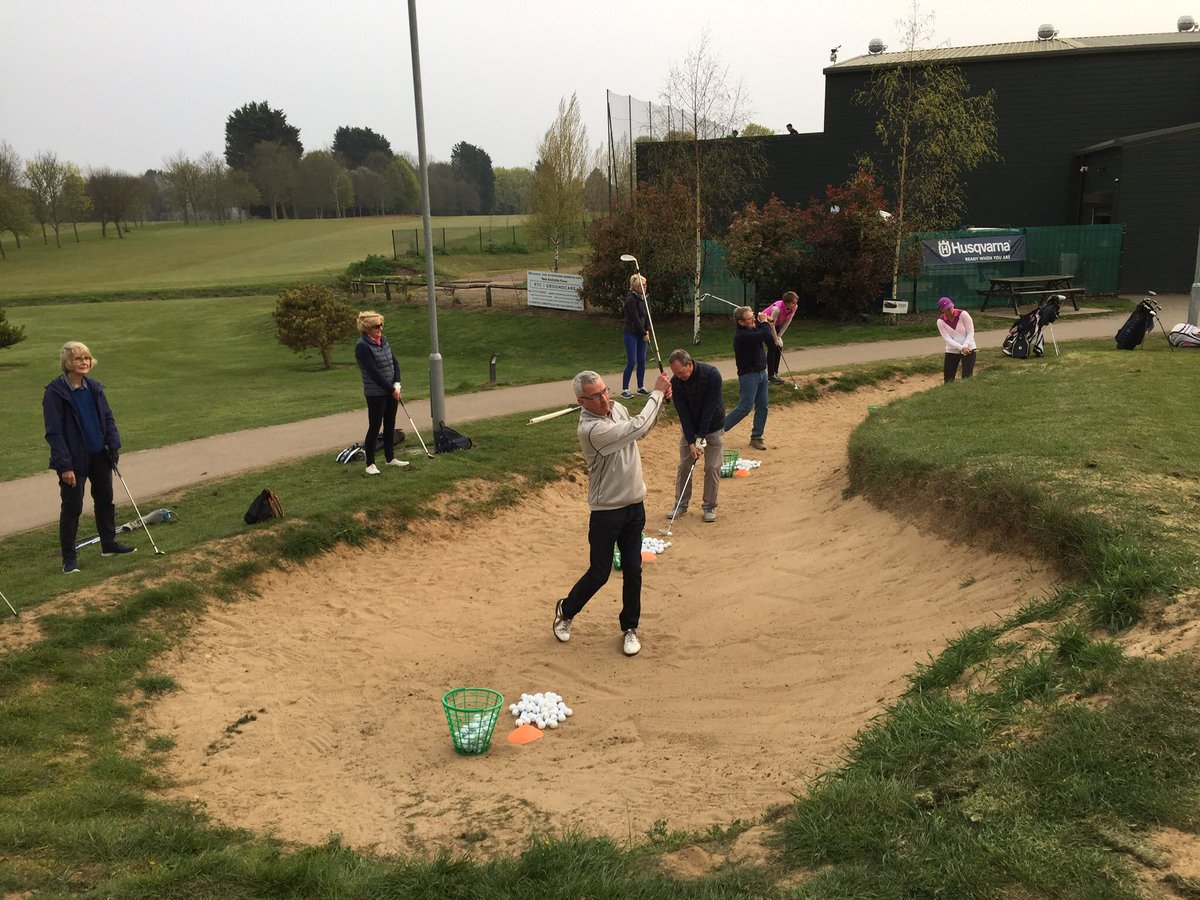 SuzDickens's tweet photo. So nice to be outside for my weekly 6-7pm adult group class @neneparkgolf mastering bunker play-main goal out first time & excited to say 3 holed out👍🏻brilliant ⛳️ @thefaneclinic @InsurewiseLtd #Pluggedlie #practicewithapurpose #lovegolf #slopinglie #pgapro https://t.co/AFs7SWv6r0