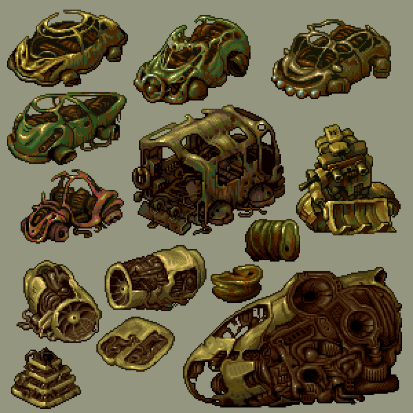 imoregames's tweet photo. A few of abandoned vehicles & objects for I,Dracula:Genesis
#pixelart #idracula #imoregames #andylittle #abandoned #pixel_dailies #pixellandscape #art #pixel #8bits #16bits #geek #geeky #nerd #indiedev #gamedev #pixelated #pixelartwork #lowpixels #pixelgames #dotpict #aseprite https://t.co/FbwlfPQ6UL