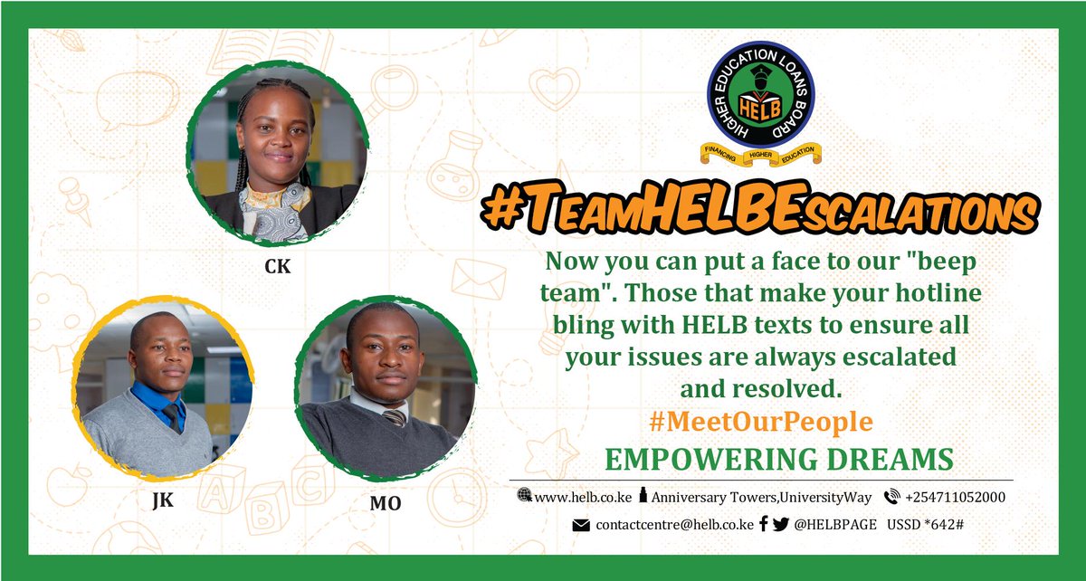 We send you that kaSMS when HELB lands in your bank account 😊😊. We also send you that kareminder to repay your loan 🏃‍♀️🏃‍♂️🏃‍♀️🏃‍♂️. #MeetOurPeople #TeamHELBEscalations #HappyEaster 🐣