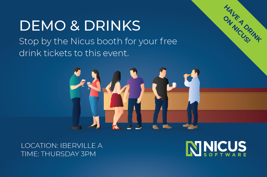 NicusSoftware's tweet photo. ITFMA Conference Attendees- Stop by the Nicus booth to get your drink tickets for the 3pm demo today! #Nicus #ITFMA https://t.co/btryf2oRR4