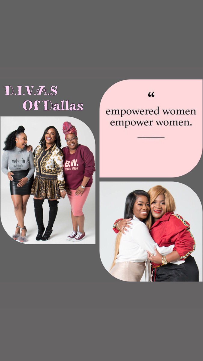 REAL women SUPPORT & ENCOURAGE other women.....! Keep grinding boss ladies! The world NEEDS YOU! 💖 

#divasofdallas #DOD #BossChics #femaleentrepreneurs #divasofdallasrealityshow #winning #melaninmafia #talexandriamedicalspa #fashionegoboutique #findingthediamondintherough