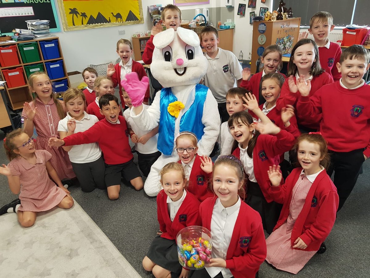 PtaHuntington's tweet photo. The Easter bunny has been https://t.co/00O0FWXhol