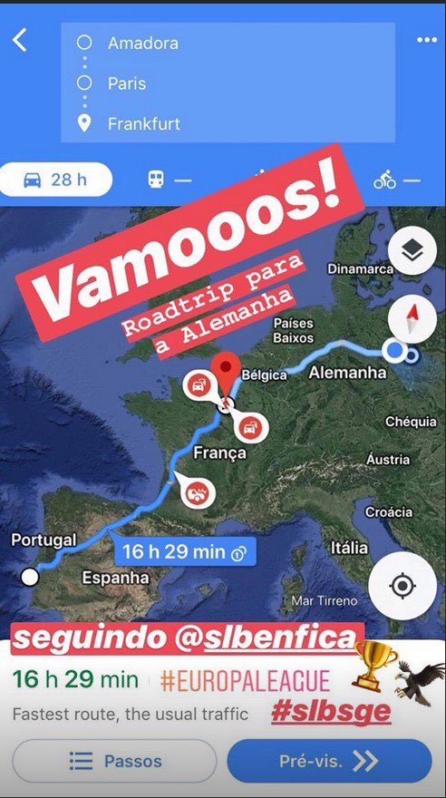 AlexTruica's tweet photo. So some Benfica fans are traveling to the wrong City of Frankfurt. They went to Frankfurt (Oder) in Eastern Germany instead of Frankfurt (Main). Oh boy. #SGEBenfica https://t.co/NotG37jft3