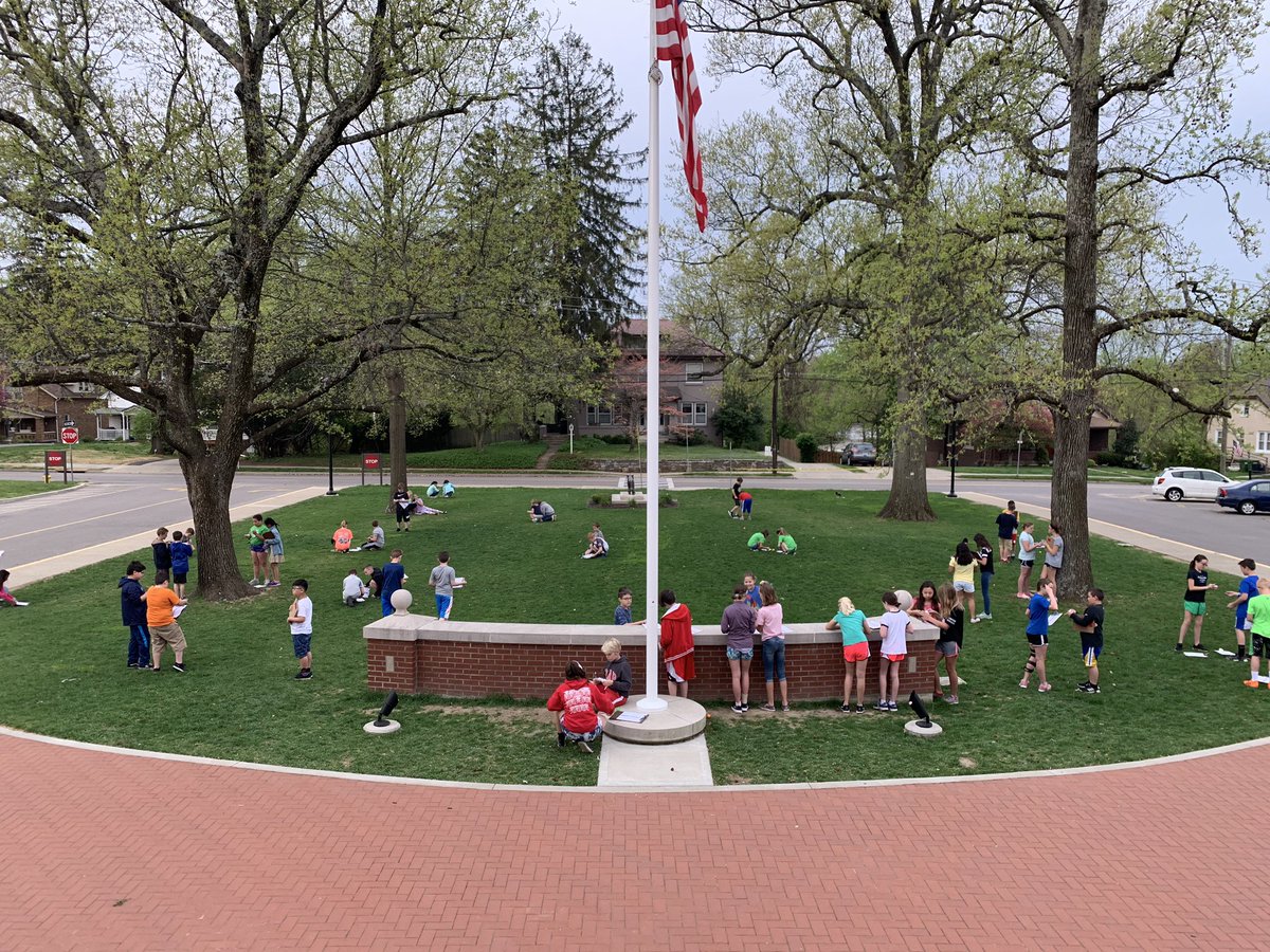 MrsDickmanMath's tweet photo. Annual fifth grade math and language arts Egg Hunt...the engagement is at its highest.  @mrs_gasser #wearebeechwood #wepursueexcellence https://t.co/5hWfHrrd7H