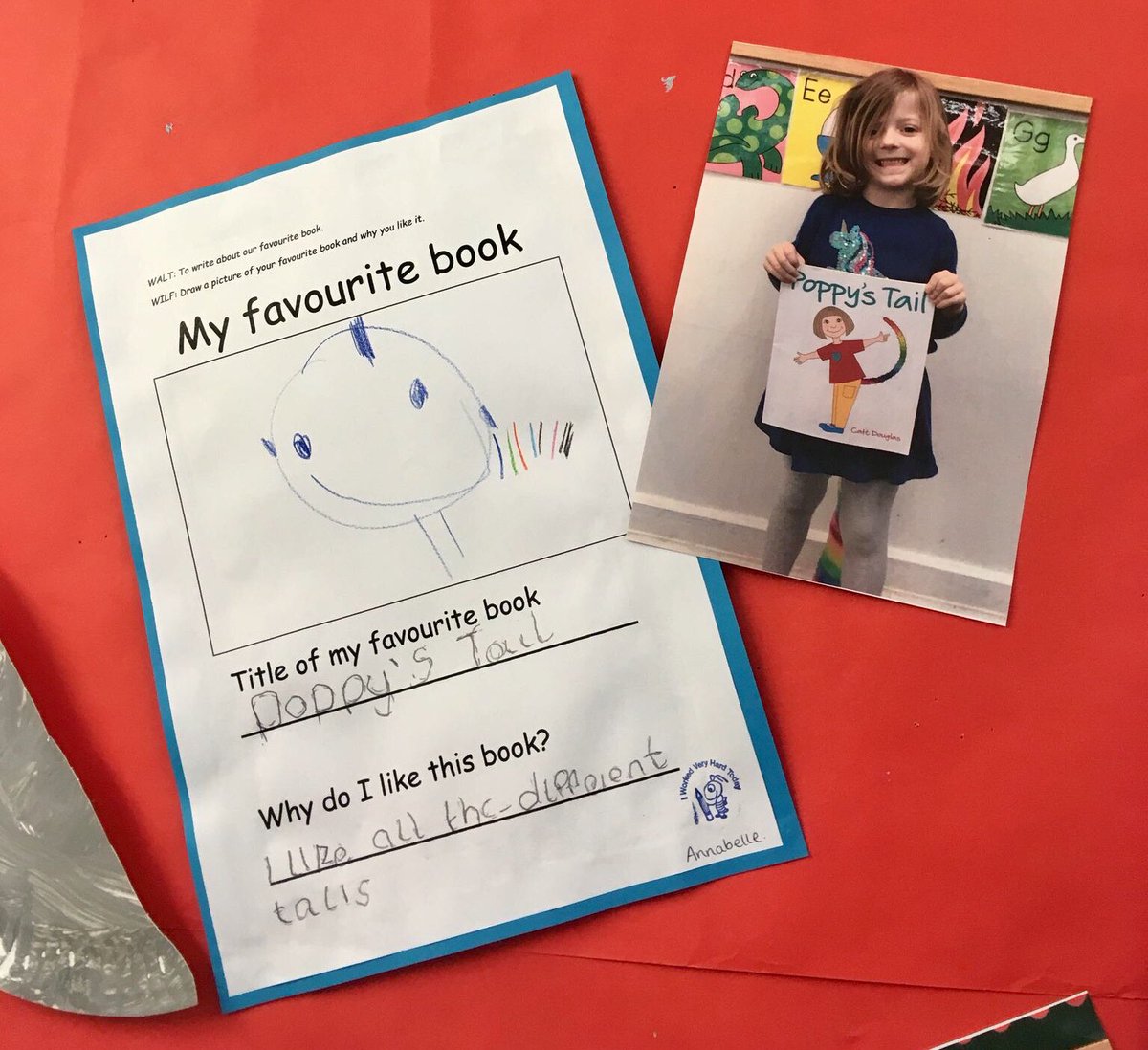 CateDouglasAuth's tweet photo. Love this ❤️ especially the way Annabelle has drawn Poppy’s rainbow tail 👏🏻 #kidsactivityhour #favouritebook https://t.co/oBzWLiNw41 #FirstTMaster https://t.co/ZrpteF7P1J