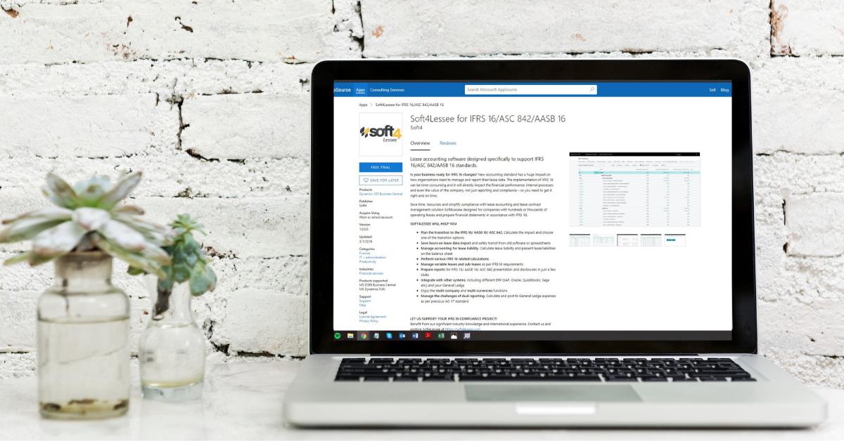 Soft4Lessee's tweet photo. @Soft4Lessee is now available on Microsoft AppSource! From now on, companies can use this app to simplify compliance, save their resources and prepare financial statements in accordance with IFRS 16: https://t.co/5iCq5DMwla

#ReadyToGo #MSDyn365bC #MSFTAppSource #IFRS16 https://t.co/rk4AgVAfi7