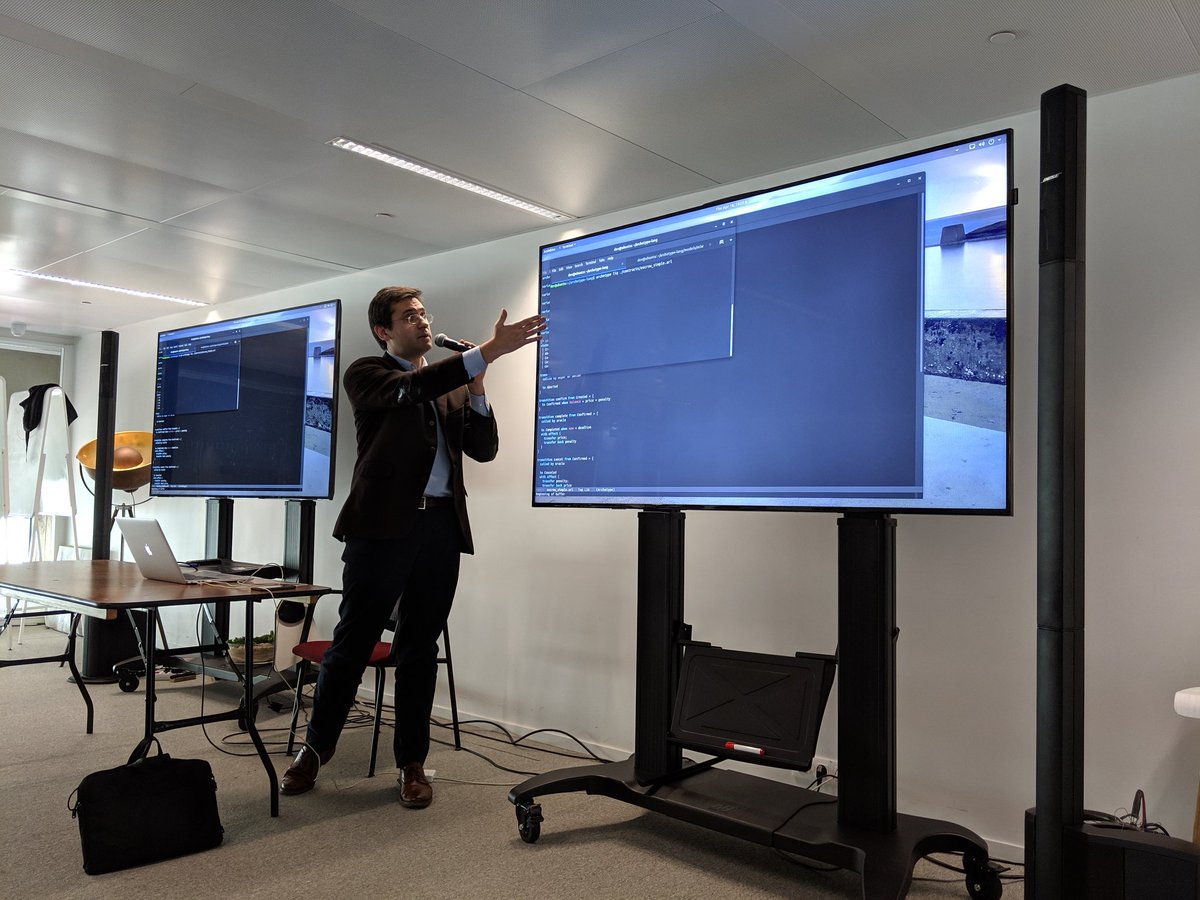 ArthurB's tweet photo. Workshop from @Edukera demonstrating the compilation from the archetype DSL to #Tezos 

https://t.co/YkXO8Xhdhi https://t.co/Rt9IEB9MLM