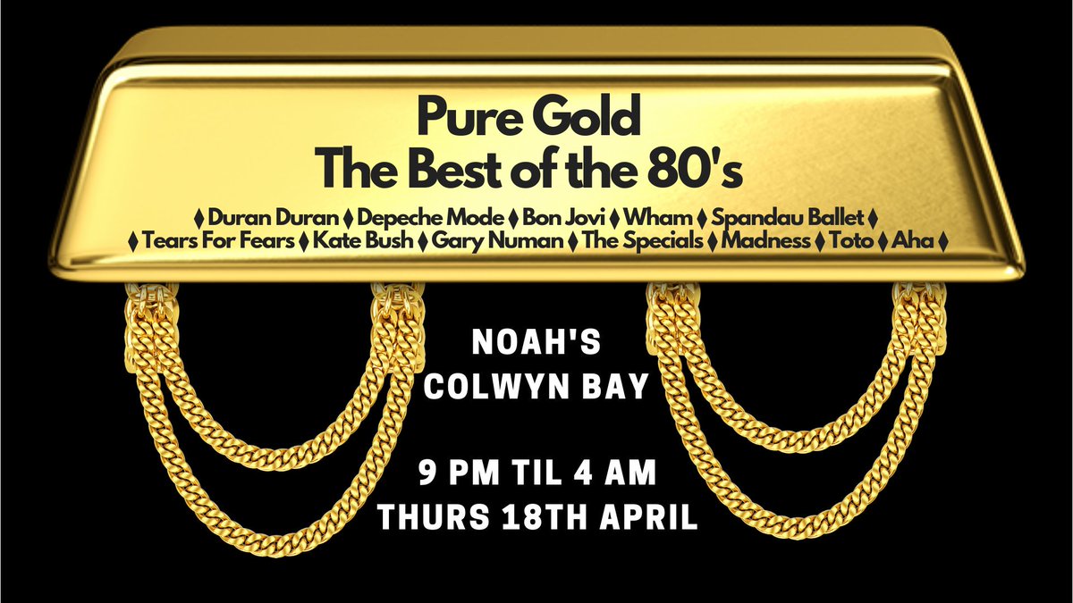 Easter unofficial starts today in Colwyn Bay with Noah's big 80's night. Door open from 9 PM entrance via Ivy Street carpark.

Free entry all night
Last entry 2 AM

@ColwynBID @NWTBiz @BayofColwyn @BaeColwynBay @ConwyBC @andriopedz @thebayhop @blackcloakbrew @TheStationCB