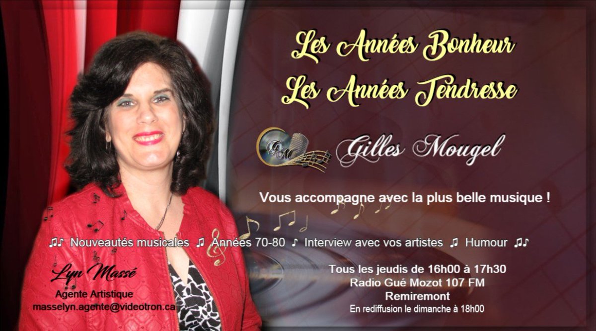 lylymasse's tweet photo. Votre animateur @MougelGilles vous accompagne avec les coups de ❤️ musicaux et un Hommage au chanteur Paul Severs. Laissez-vous porter par la plus belle musique!  Belle écoute à tous ! Dès 16h (10h pour le Qc) sur  RADIO GUE MOZOT 📻 107 FM ou à  https://t.co/mFgZKLbUcS . https://t.co/yXq5QVHiDn