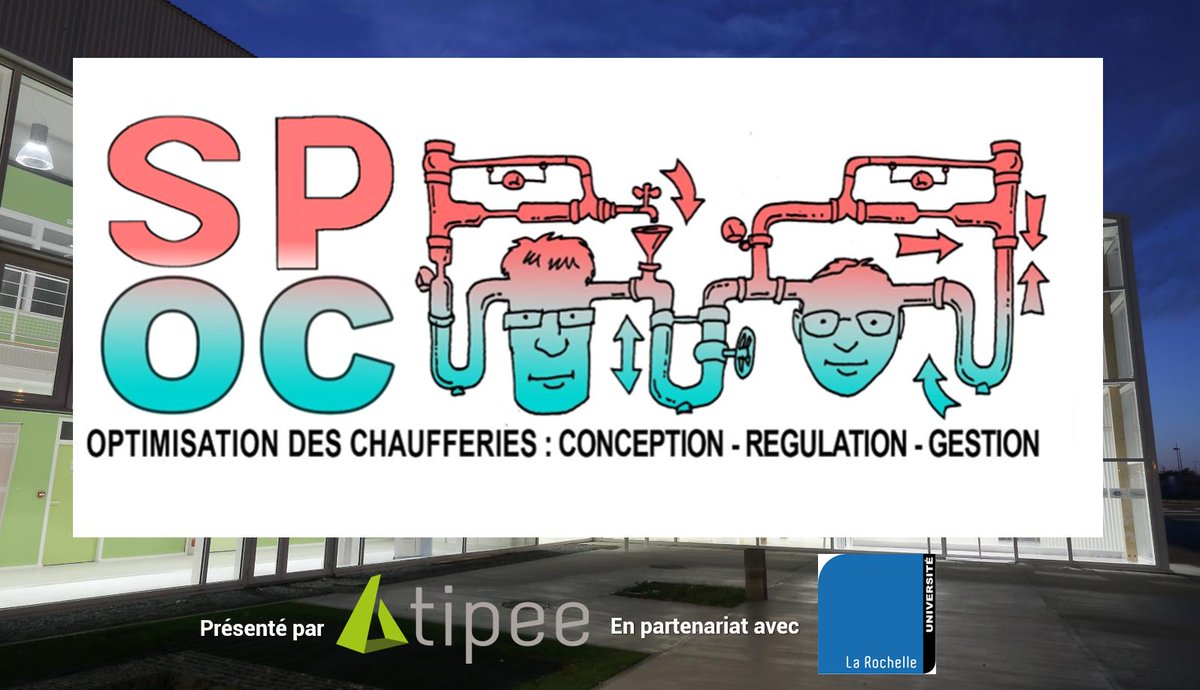 BatimentMooc's tweet photo. Fort du succès du #MOOC du même nom, au 30 Avril, @TIPEE_plateform avec @UnivLaRochelle vous propose un #SPOC, #formation en petit groupe et payante, sur l'optimisation des #chaufferies
#AccompagnementPersonnalisé
#EchangesEnDirect
#ExercicesPratiques
➡ https://t.co/39JqYsyzov https://t.co/KSa3W3QJAY