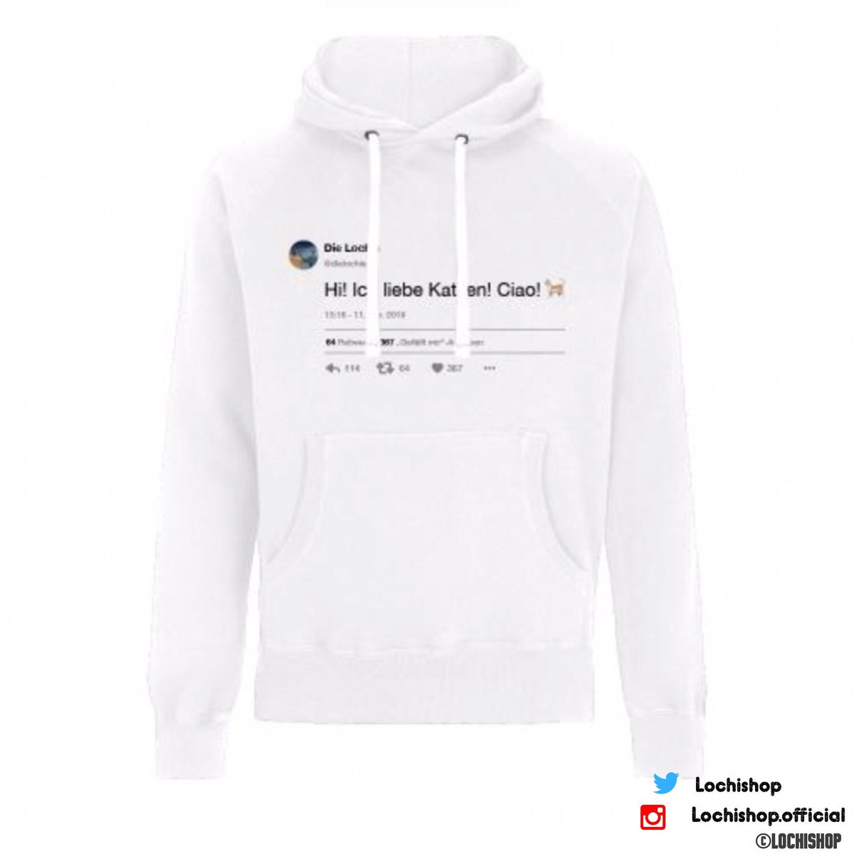 Jetzt neu: Limitierte Twitter-Hoodie!! Checkt den mal ab! #Lochishop #new