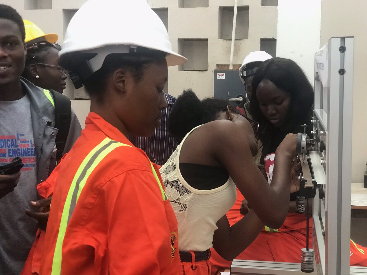 bmessknust's tweet image. Third year engineers during material testing lab.
Your #WCE
#EngineersAtWork
#BMESS_KNUST