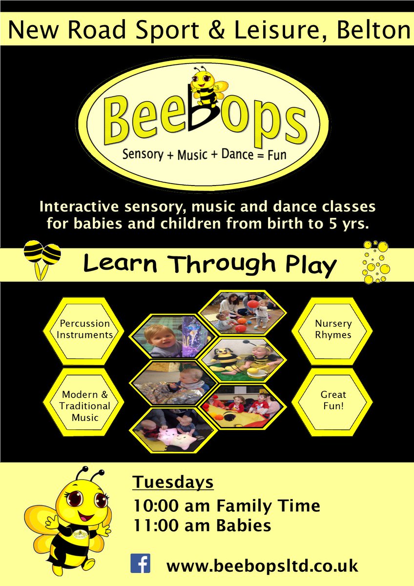 Beebopsuk's tweet photo. **Belton Classes**
Revised times for classes on Tuesdays at New Road Sport &amp; Leisure Centre, starting on Tuesday 23rd April.

To book go to https://t.co/qrCzIvJtIg 

Amy and Bee are looking forward to seeing you all in the summer term! @NetmumsAds #learnthroughplay #beebopsuk https://t.co/2uY0edfOpw