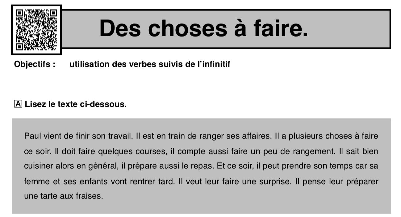 🇫🇷 podcast francais facile on Twitter ""Des choses à faire" C'est le texte court qui complète