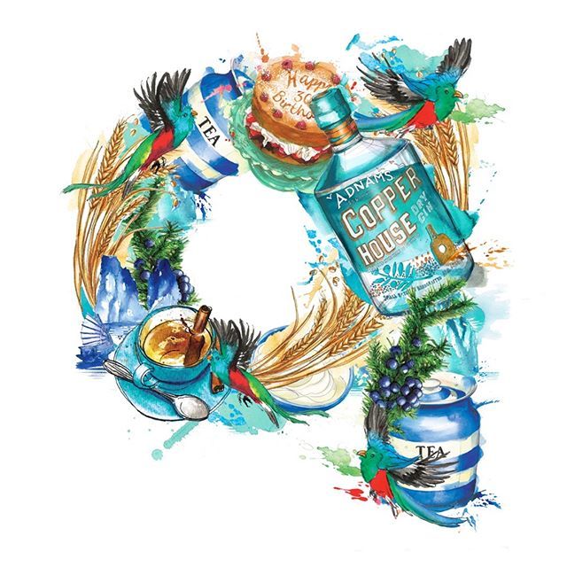 #q #36daysoftype #36days_q #quetzal #quirky #randommix #doodle #turquoise #blues #manganese #copperhouse #colours #flavours #ginanadtea #stripes #cornishware #cinnamon #teanandcake #instachallenge #typefun #lovetype #illustratedtype #illustrationcommissi… bit.ly/2GtNm96