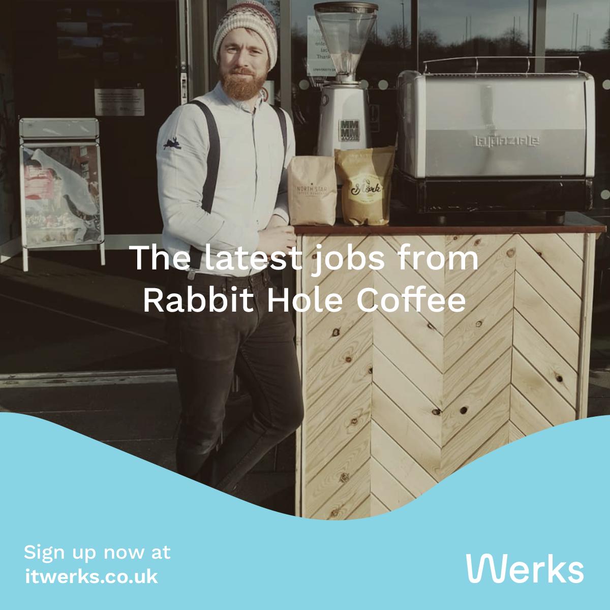 itwerksforus's tweet photo. The awesome @RabbitHoleTCS have signed up to Werks! As soon as they've got roles available, if you're registered you'll get a notification. Great stuff. We do love a good coffee 😉☕️
#HospitalityJobs #LeedsFood #LeedsJobs #Leedsindependents #LeedsIndieFood #CoffeeLovers https://t.co/Xj9PFMSfqN