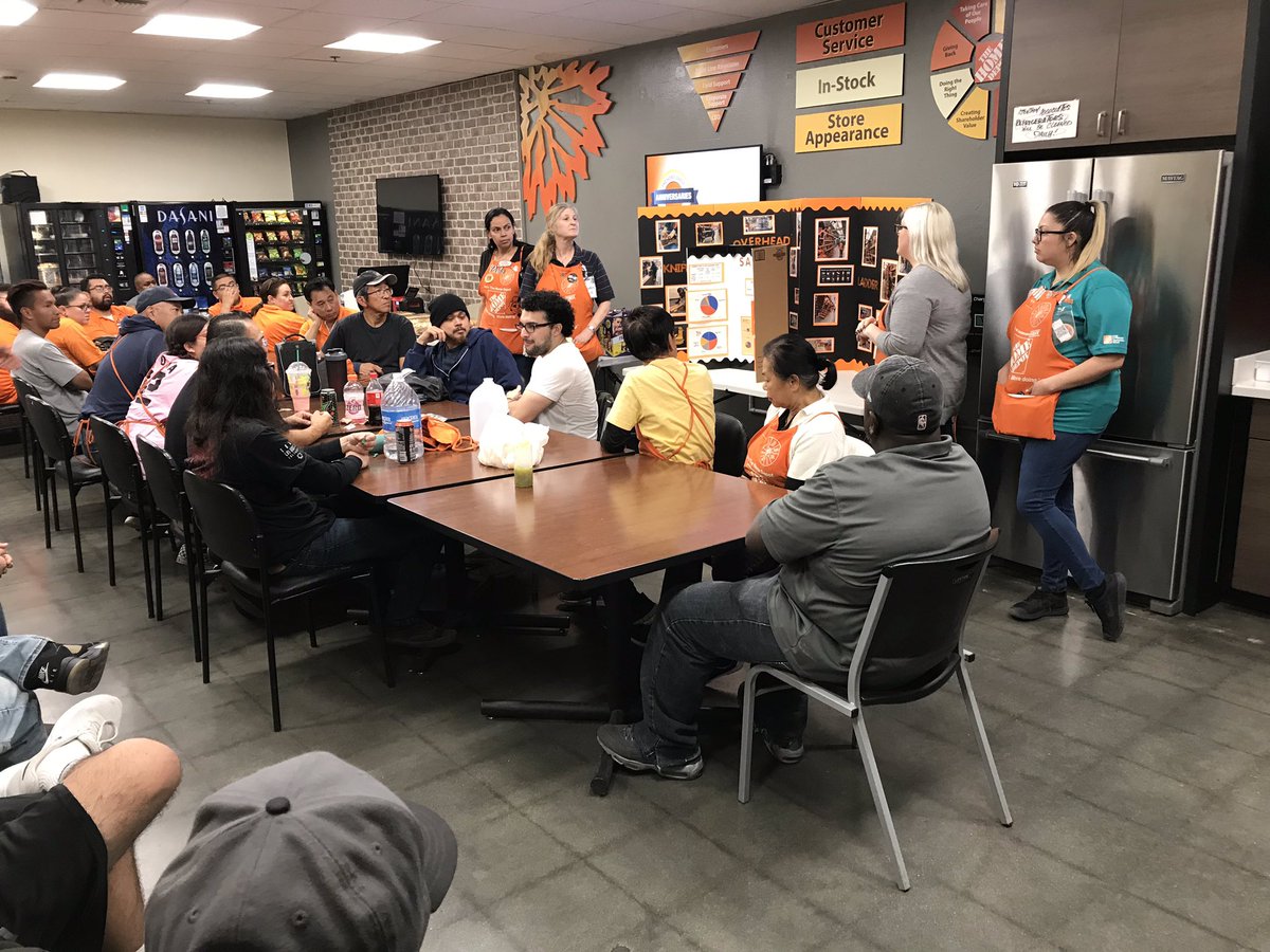 DavidHoyTHD's tweet photo. Great Job to our 6610 DS Team in kicking off Safety Awareness Week to the #1 Freight Team after Late Night Same Page! @jesse_moran10 @juanitaajackson @lupeadiaz @SarPrez @Ambermedina6610 @6610Homedepot https://t.co/uhwee0fLOk