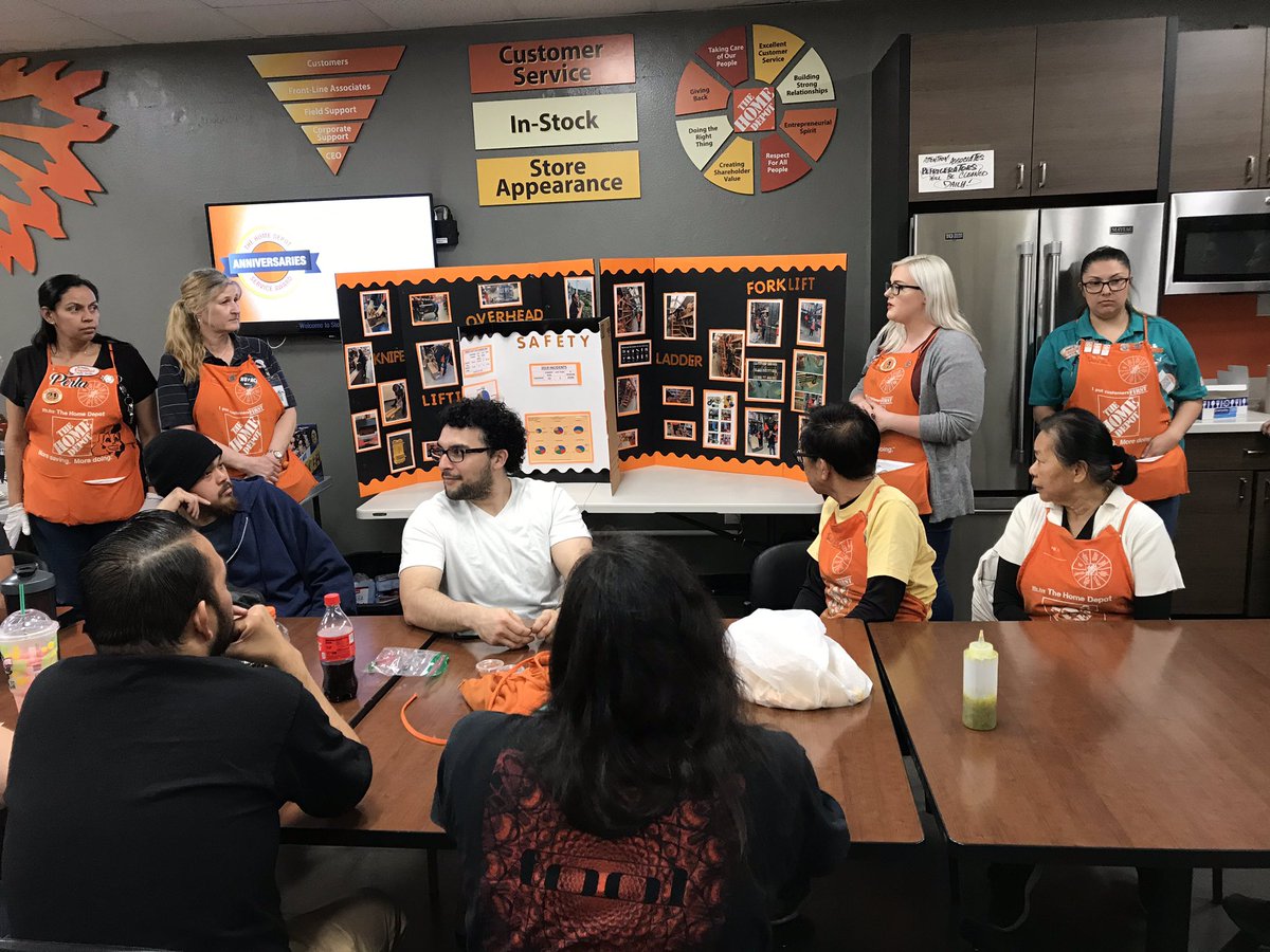 DavidHoyTHD's tweet photo. Great Job to our 6610 DS Team in kicking off Safety Awareness Week to the #1 Freight Team after Late Night Same Page! @jesse_moran10 @juanitaajackson @lupeadiaz @SarPrez @Ambermedina6610 @6610Homedepot https://t.co/uhwee0fLOk