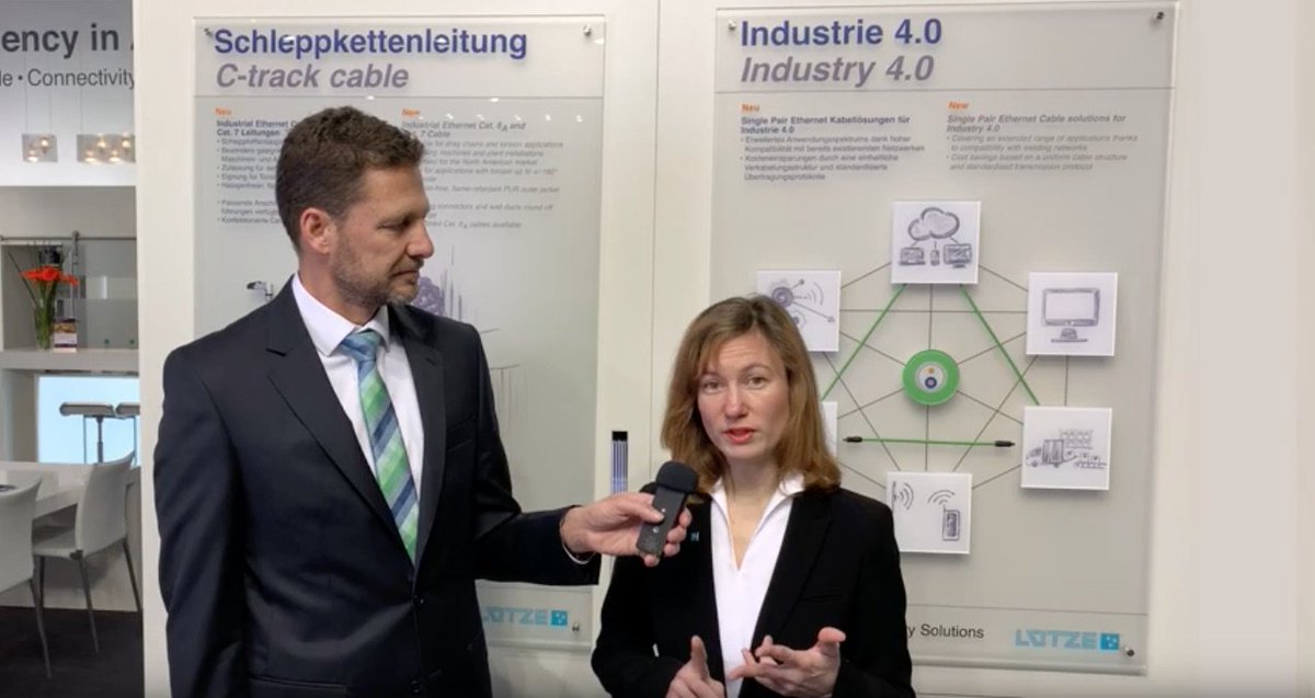 LuetzeSolutions's tweet image. LÜTZE Product Market Managerin Cécile Lascaux präsentiert schleppkettenfähige #SinglePair #Ethernet #Leitungen, One Cable Technology für SIEMENS® und INDRAMAT® Servo Systeme sowie das neue Cable Entry System Cablefix One. youtube.com/watch?v=I6KTBE…