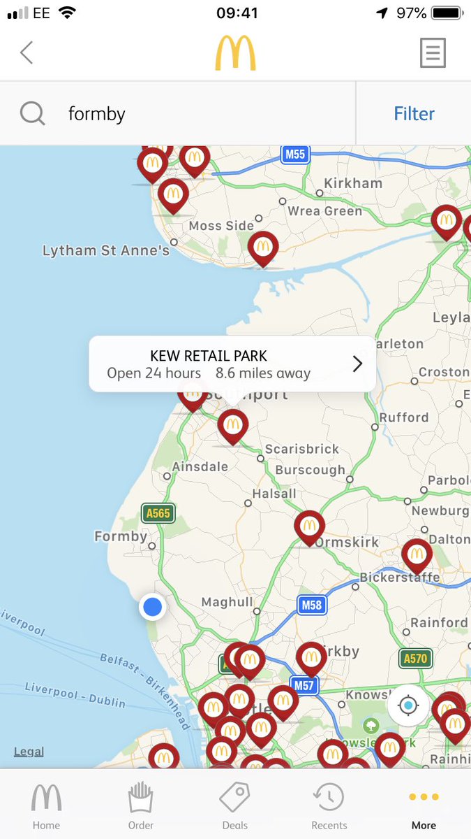 LStrefford's tweet photo. @McdonaldsFormby Formby branch doesn’t show up on the app? 🤔 https://t.co/f8QuvufsTL