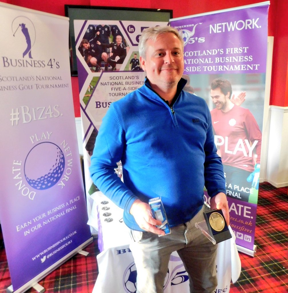 BusinessFives's tweet photo. Robert Perrie from the @StewartShields_ team went closest to the pin on the 2nd Hole at yesterday's #Glasgow @businessfours #golf #GetItClose #YesHeGotHis2 https://t.co/Bn9EUnYq01