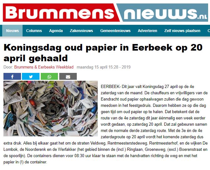 Attentie! A.s. zaterdag halen wij oud papier op voor de 3e zaterdag én de 4e zaterdag route van de maand. #muziekonderwijsvoorkinderen #allesvoorhetgoededoel