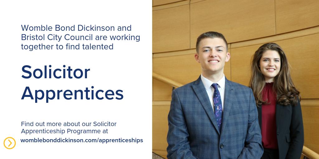 BCCApprentice's tweet photo. There is still time to apply for the new Solicitor #apprenticeship that we've collaborated with Womble Bond Dickson on, 12 days until we close the applications. Apply here https://t.co/24wEdDwVXB @WBD_UK https://t.co/fnnIWDLPyK