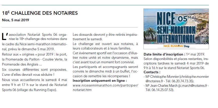 JCP_N's tweet photo. Vite! inscriptions avant le 1er mai pour participer au 18e challenge des #notaires à #Nice dans le cadre du @SemideNice19 @jcmarchnice @Christophemonn5 https://t.co/4jHJDZF5p1